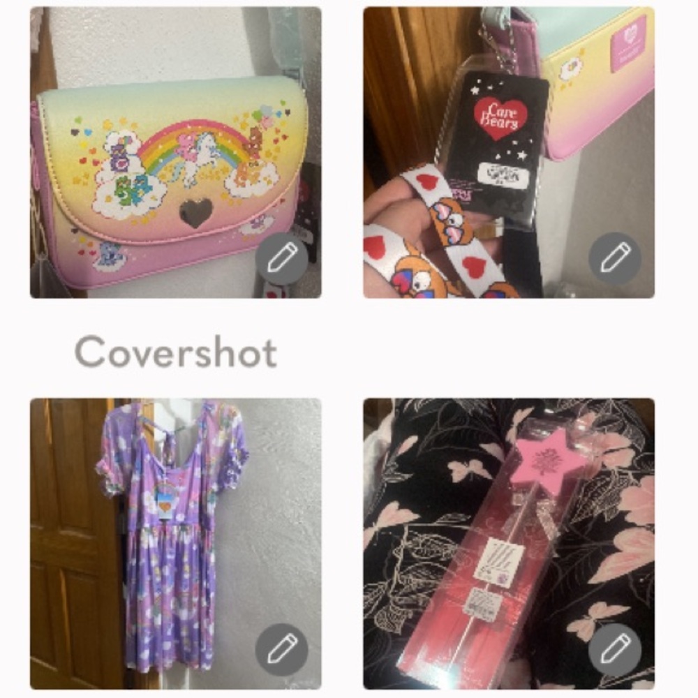 CareBear Dress 3X/Loungefly💕bag=Video🧸💜+lipgloss wand 9”